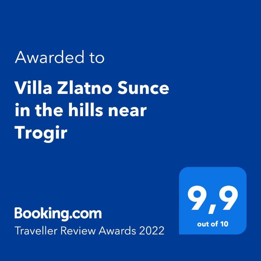 Villa Zlatno Sunce In The Hills Near Trogir Vrsine Экстерьер фото